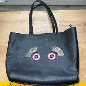 Kate Spade New York | WARM AND FUZZY MONSTER LIZZEY LEATHER TOTE